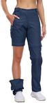 Dr.Cyril Women's Hiking Pants, Convertible Zip-Off Quick Dry Lightweight Safari Pants for Travel Outdoor, Navyblue, 10