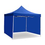 Brandway Foldable Garden Gazebo Tent with 3 Side Cover/Pop-up Canopy Tent for Garden and Promotional Activity with 3 Side Cover (Blue, 2x2 Meter)