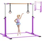 EL&IT·Wings Gymnastic Kip Bar,Horizontal Bar for Kids Girls Junior,3' to 5' Adjustable Height,Home Gym Equipment,Ideal for Indoor and Home Training,300lbs Weight Capacity