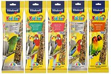 WUNDAPETS COCKATIEL TREAT STICKS MIXED FLAVOURS BIRD PARAKEET HANGING TREAT SEED STICKS, CASE OF 5 (10 STICKS)