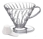 HARIO V60 Plastic Coffee Dripper, 400 mililiter, Size 1