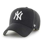 47 MLB New York Yankees MVP Unisex Baseball Cap Soft Adjustable Strap: White NY Logo: Colour Black