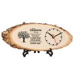 BeauGift Gifts for Grandpa Wooden Clock, Birthday Gifts for Grandpa from Granddaughter, Grandpa Gifts from Grandchildren to My Grandpa Gifts Best Grandpa Ever Gifts, Grandpa Gifts for Birthday