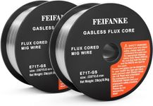 FEIFANKE Flux Core Wire E71T-GS - 0.8mm/.030 2 Spool MIG Welding Wire for Mild Steel Gasless Welding Wire Without Gas Self Shielded