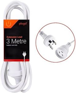Plugd 3 Meter Extension Cord, Heavy Duty Power Extension Cable, Durable Flexible Extension Cable Wire Perfect for Home Office Garage Workshop Lawn Mower, SAA AU Approved (3 Meter)