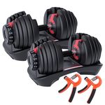 HAKENO Adjustable Dumbbell Single Perfect for Bodybuilding Fitness Weight Lifting Training Home Gym Easy Safe Locking Mechanism