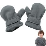 Toddler Thicken Fleece Mittens Gloves Thermal Kids Windproof Anti-Scratch Mittens Gloves Winter Warm Snow Ski Sport Gloves for Baby Girls Boys 0-4Y