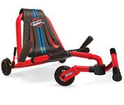 Roller Racer Go Kart, - Swing Side-to-Side for Amazing Ride, Powered by Zig-Zag Motion, Rides on Any Hard Surface (Indoors and Outdoors),Red,92319