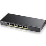 Zyxel 8-Port Gigabit PoE Switch | Smart Managed | Desktop/Wallmount and Fanless | 8 PoE+ Ports with 70 Watt Budget | VLAN, IGMP, QoS | Lifetime Warranty [GS1900-8HP]