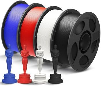 ANYCUBIC PLA+ 3D Printer Filament Bundle, RFID PLA Plus 1.75mm Dimensional Accuracy +/- 0.02mm, Fit Most FDM 3D Printers, 4 Pack 1KG Spool(2.2 lbs) Black, Bright White, Dazzling Blue, Bright Red
