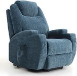 Elite Care Burlington dual motor electric Riser and Recliner mobility rise lift chair - choice of colours (Blue)