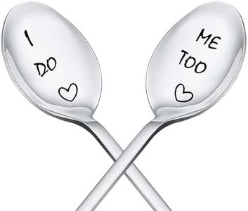 Engagement Gifts for Couples Spoons for Wedding Bridal Shower Gifts for Bride and Groom Couple Gifts for Christmas Anniversary Birthday Gifts for Wife Husband Fiance Fiancee Bf Gf - I Do Me Too Spoon