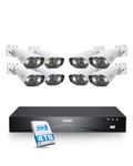 ZOSI 4K PoE CCTV Camera Systems, 16 Port 24CH Expandable 8MP Dual-Disk Backup NVR with 4TB HDD, 8pcs Outdoor PoE IP Cameras with Color Night Vision,Face/Person/Vehicle Detection, 2 Way Audio