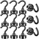 FINDMAG 12 Pack Black Magnetic Hook