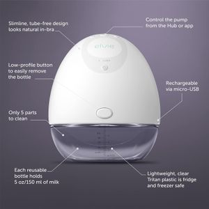 Elvie Double Wearable Breast Pump – Hands-Free, App-Controlled, 21/24mm Shields