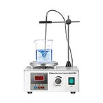 Magnetic Stirrer Hot Plate, Magnet Stirrer with Led Digital Display, 2000 RPM Lab Heating Plate, Stepless Speed Regulation, for Stirring in Scientific Research, Home Brewing