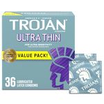 Trojan Ultra Thin Lubricated Condoms, 36 Count