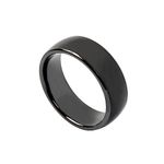 hecere Waterproof Ceramic NFC Ring, NFC 216 888 Bytes Chip Universal for Mobile Phone, All-Round Sensing Technology Wearable Smart Ring, Fasion Ring, nfc 216 ring-20mm, Ceramic, No Gemstone