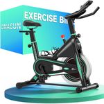 DMASUN Exercise Bike for Home Gym Use with LCD Display & Tablet Holder, Silent 0-100% Level Resistance Indoor Cycling Bike, Professional Stationary Bike with Comfortable Seat, 350/360LBs Capacity