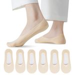 Caudblor Women's Thin No Show Socks for Loafer Flats, Invisible Hidden Low Cut Liners Sock Non Slip, 6 Pairs