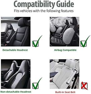 AUTOYOUTH PU Leather Car Seat Covers, Gray – Universal Fit