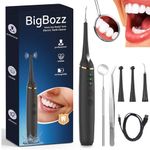 BigBozz Premium Plaque Remover for Teeth,3 Heads IPX6 Waterproof, Teeth Cleaning Plaque Removal Equipped, Portable, Removal of All Residues, USB Rechargeable, Plaque Removal.