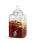 Style Setter Homestead Beverage Dispenser Cold Drink Dispenser w/ 2.5-Gallon Capacity Glass Jug, Leak Proof Acrylic Spigot Great for Parties, Weddings & More