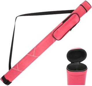 AKLOT Pool Cue Cases, 1x1 Hard Pool Billiard Cue Stick Carrying Case, Pool Billiards Accessories (Red Color)