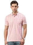 Classic Polo Men's Printed Peach Cotton Slim Fit Half Sleeve T-Shirt