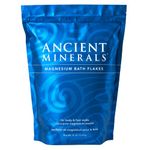 Ancient Minerals Magnesium Salt Bath Flakes for Body and Foot Soaks 8 lb/ 3.62kg