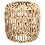 YARNOW 1pc Woven Lampshade Handmade Lampshade Pendant Light Shade Wicker Rope Lamp Shade Woven Drum Lamp Shades for Table Lamps Handmade Lamp Shade To Weave Paper Rope Wall Lamp Shade