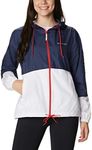 Columbia Women's Flash Forward Logo Windbreaker SP21, Nocturnal/White, Small