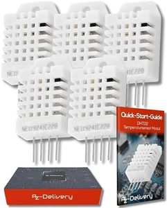 AZDelivery 5 x capteurs numériques de température et d'humidité DHT22 AM2302 compatibles avec Arduino et Raspberry Pi, e-Book Inclus!
