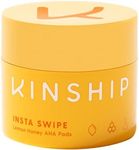 Kinship Insta Swipe AHA Exfoliating Pads - Lemon Honey Glycolic Acid Face Exfoliant - Brighten, Smooth + Clear Clogged Pores - Resurfacing Treatment Facial Wipes - Tone Blemish Prone Skin (45 Count)