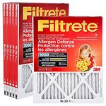 Filtrete 16x20x1 Furnace Filter, MPR 1000, MERV 11, Healthy Living Ultimate Allergen 3-Month Pleated 1-Inch Air Filters, 6 Filters