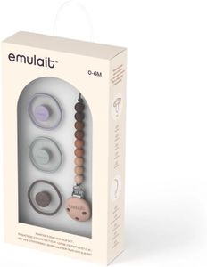Emulait Baby Pacifier Set 0-6 Months – 3-Pack Infant Pacifiers with Clip, Soft Silicone Binky for Newborns and Babies, Orthodontic Design for Comfort, Shower Gift, Boys and Girls