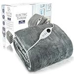 SA Products Heated Throw Blanket with Digital Controller | Electric Blanket King Size 9 Heat Settings | Heated Blanket King Size | King Size Electric Blanket Electric Throw Blanket (180X200cm)