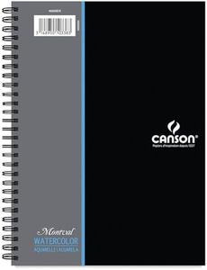 Canson 400059878 Artist Series Montval Watercolor Paper Pad, Heavyweight Cold Press and Micro-Perforated, Side Wire Bound, 140 Pound, 5.5 x 8.5 Inch, 20 Sheets, 1 Pack, White