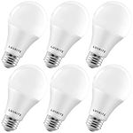 Luxrite A19 LED Light Bulbs 100 Watt Equivalent Dimmable, 5000K Bright White, 1600 Lumens, Enclosed Fixture Rated, Standard LED Bulbs 15W, Energy Star, E26 Medium Base - Indoor and Outdoor (6 Pack)