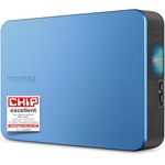 Toshiba Canvio Flex 4TB – Portable 2.5’’ External Hard Drive (HDD) for Mac, Windows PC, Smartphone and Tablet Use, Compatible with Most USB-C and USB-A Devices, Metallic Blue (HDTX240ESCCA)