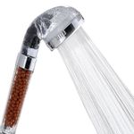 marysgift Shower Head Powerful Flow with Beads Filter Pressure Boosting Shower Head Spray with 3 Modes Water Saving Bathing for Adults Pets Home and Gym Use - HS0041