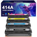 HaloFox 414A Toner Cartridges 4 Pack Replacement for HP 414A 414X High Yield Replacement for HP Color Laserjet MFP M479fdw M454dw M454dn M479fdn Enterprise M480f M455dn (4 Pack)