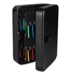 oddpod™ 48 Keys Numeric Lock Metal Wall-Mount Security Key Box/Safe Cabinet with Key Tags (Black)