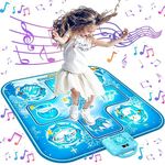 Dance Mat Toys for 3-12 Years Old Girls Birthday Gifts, Frozen Dance Mat for Kids, Dance Pad with LED Lights, 6 Game Modes, Built-in Music, Adjustable Volume, Christmas Birthday Gifts for Boys Girls