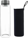 HENGFEI Glass Water Bottle 1l with 