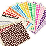 3300pcs Colorful Dot Stickers, 20 Sheets 20 Colors Round Coloured Coding Labels Self-Adhesive Circle Sticker for Office Family School Company (10mm Diameter)