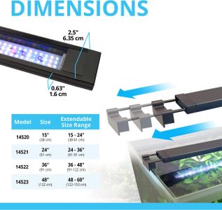 Fluval Plant 3.0 LED Aquarium Light, 38-61cm – Adjustable Spectrum