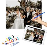 Personalised Paint by Numbers Photo Custom, Paint by Numbers Kit，DIY Digital Paint by Numbers Kits for Children, Adult Beginners (16 * 20 inches 24Colors No frame）