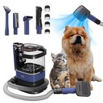 ONE Products Low Noise Dog Hair Vacuum & Dog Grooming Kit with 3.2L Large Capacity for Shedding Grooming Hair, Quiet Pet Grooming Tools, 5 Replaceable Heads, and 4 Combs