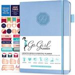 GoGirl Planner and Organizer for Women – Compact Weekly Planner, Goals Journal & Agenda to Improve Time Management & Productivity (Light Blue)